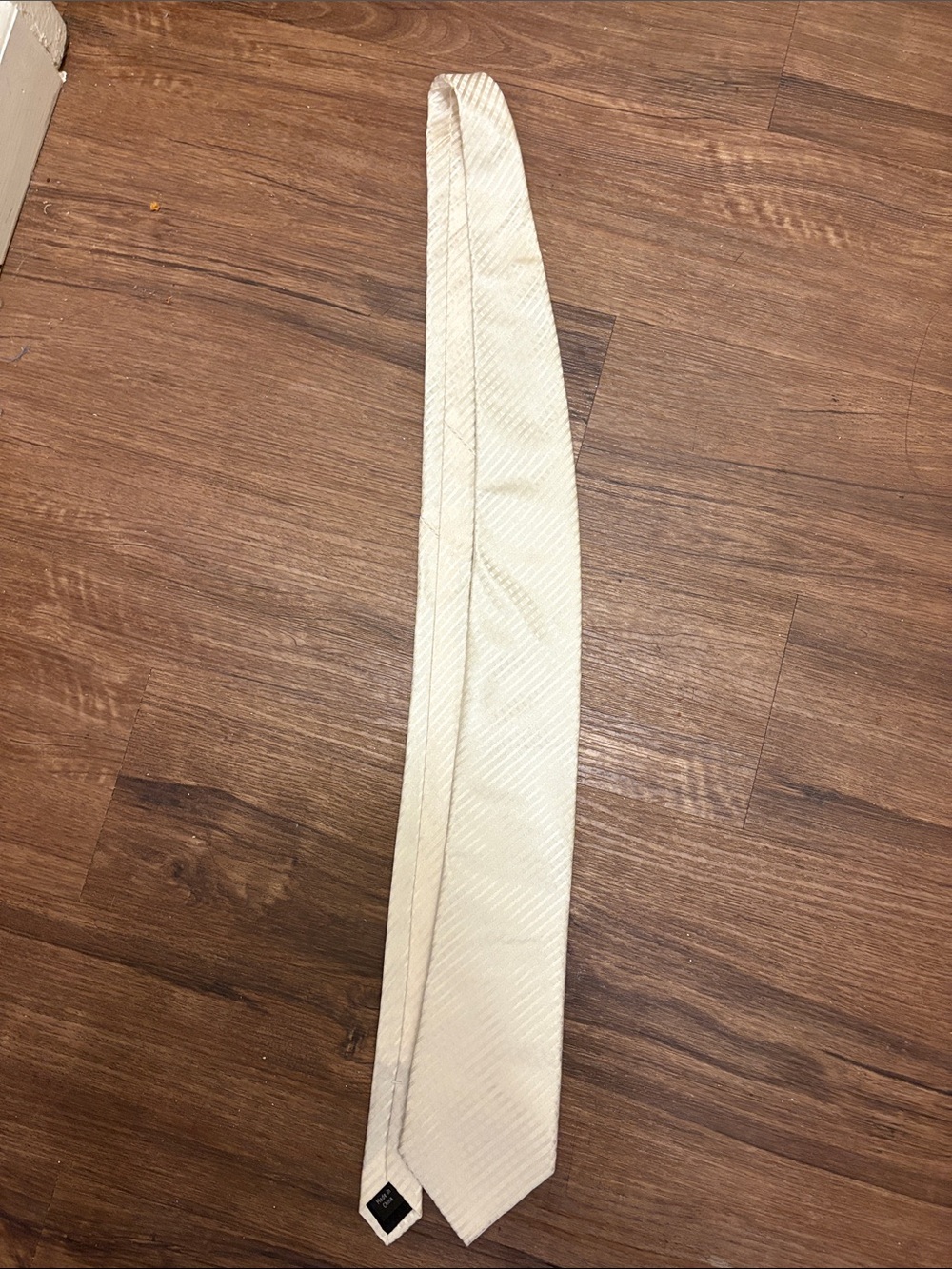 Sean John Ivory Diagonal-Striped Tie